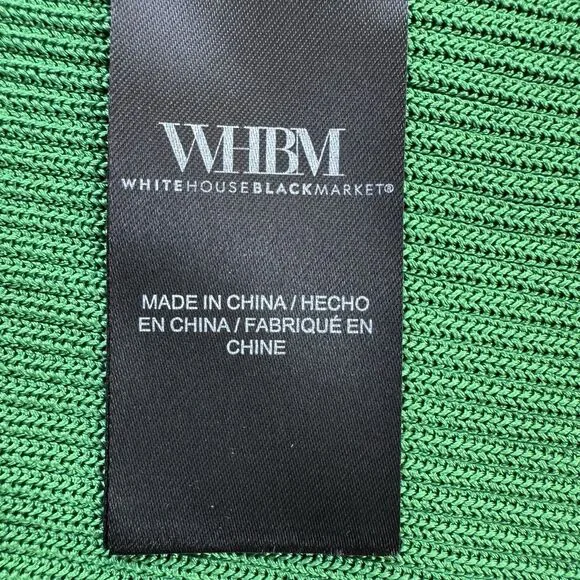WHBM White House black market braided halter top green knit size S - Picture 11 of 13